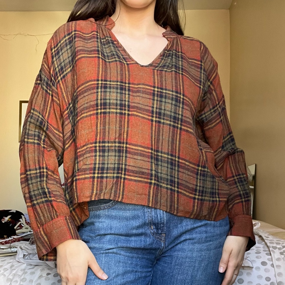 Madewell Plaid Winter Blouse